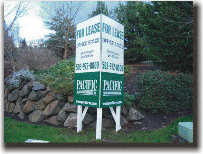 real estate signage. Pacific Real Estate